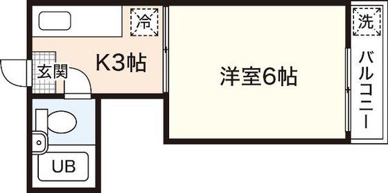 ドプコビル(1K/3階)の間取り写真
