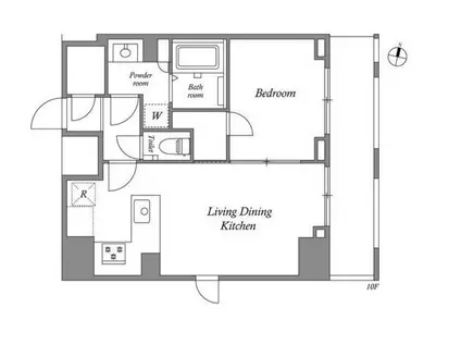 グランパセオ目黒(1LDK/10階)の間取り写真