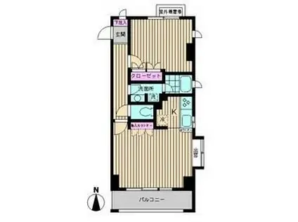 GARDEN SQUARE ガーデンスクエア(1LDK/3階)の間取り写真