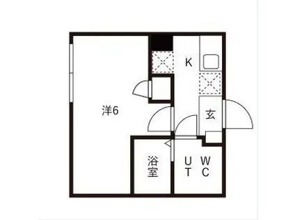 アイリス渋谷(1K/2階)の間取り写真