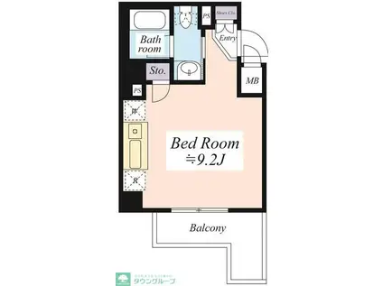 駒場パークサイドヒルズ(ワンルーム/3階)の間取り写真