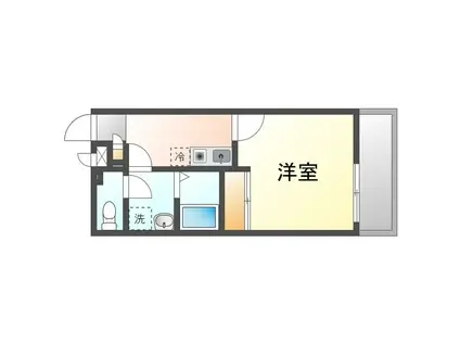クレイノ ハピネス(1K/3階)の間取り写真