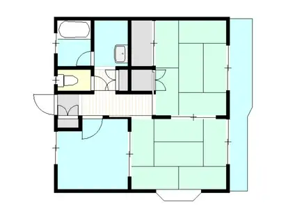 コーポエクティー(2K/2階)の間取り写真