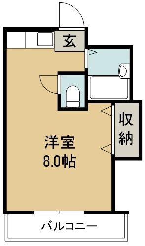リバティN1(ワンルーム/3階)の間取り写真