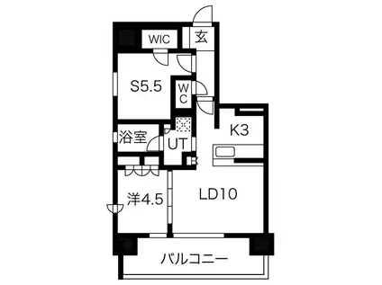 ミュプレ上前津(2LDK/13階)の間取り写真