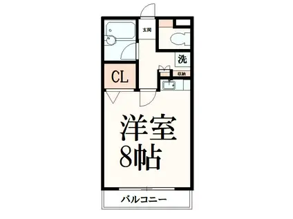 コナテラス(1K/1階)の間取り写真