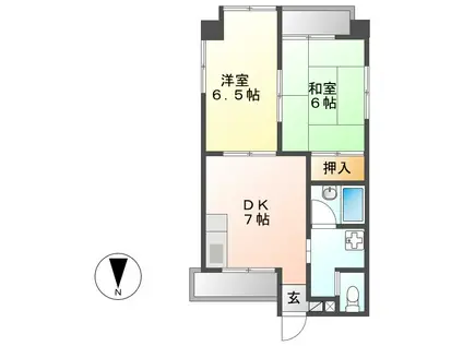 青木ビル(2DK/3階)の間取り写真