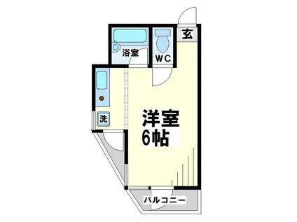 ヴィラ美(1K/1階)の間取り写真