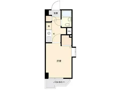 ジョイフル蒲田弐番館(ワンルーム/2階)の間取り写真