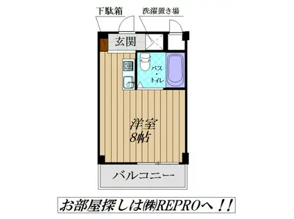 アクセルIII(1K/2階)の間取り写真