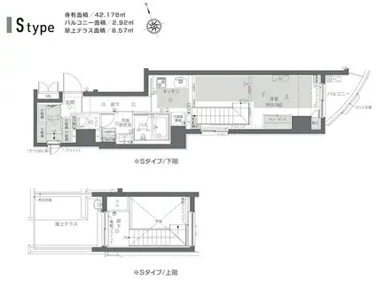 ZOOM新宿夏目坂(ワンルーム/10階)の間取り写真