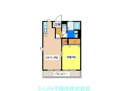 クレシアコート(1LDK/1階)の間取り写真