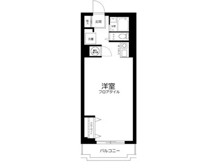 ライオンズマンションフェリス三田(1K/9階)の間取り写真