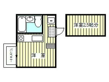 クリスタルハウス三貴(ワンルーム/1階)の間取り写真