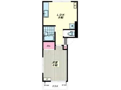 ドルチェカーサ(1LDK/1階)の間取り写真