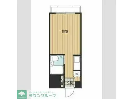 シティホームズ行田III(ワンルーム/2階)の間取り写真