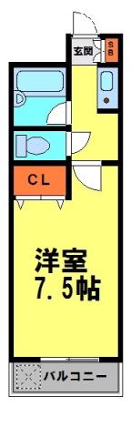 SEIKA(1K/4階)の間取り写真