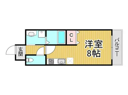 ダイワール宝塚(1K/2階)の間取り写真