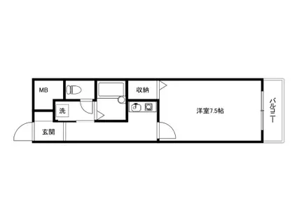 ETOILEV(1K/2階)の間取り写真