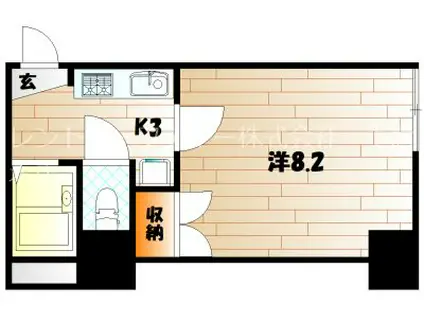 NO.23 ベイサイドアネックス(1K/4階)の間取り写真