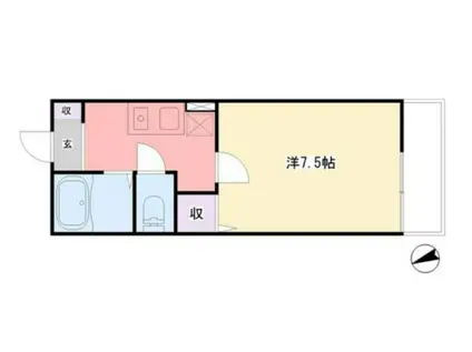 グランパルク(1K/2階)の間取り写真