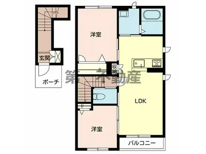 シャーメゾン和田(2LDK/2階)の間取り写真