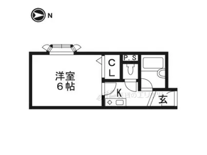 アメニティー91(1K/1階)の間取り写真