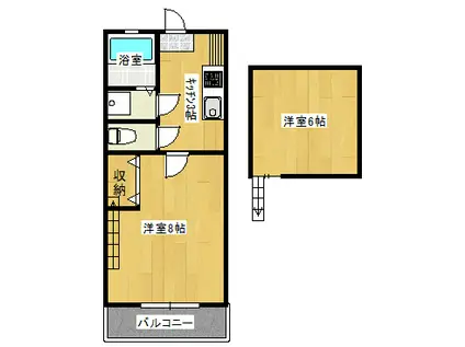 パルハイム99(1K/2階)の間取り写真
