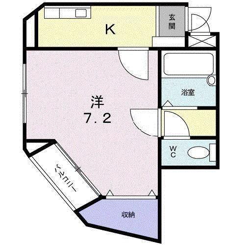 アネックス銀座(1K/3階)の間取り写真