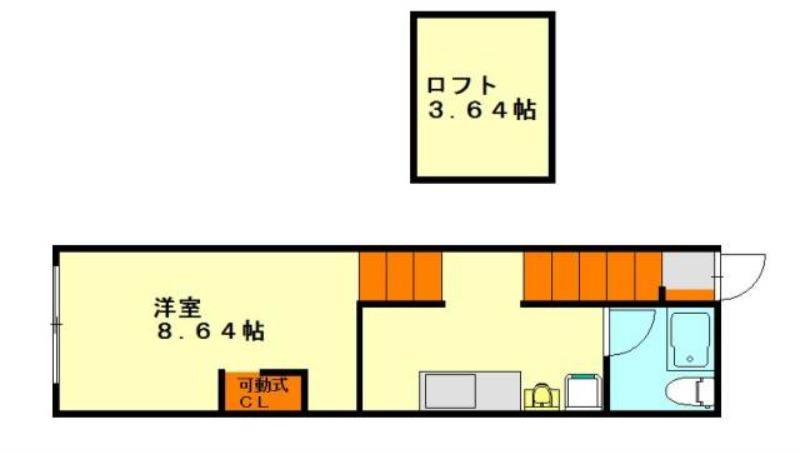 アイリーフ室見(ワンルーム/2階)の間取り写真