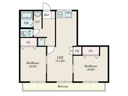 アイボリーシャトー(2LDK/2階)の間取り写真
