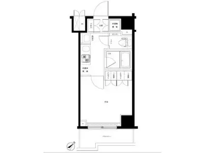 ルーブル横濱反町(1K/2階)の間取り写真