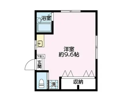 佐藤荘(ワンルーム/1階)の間取り写真