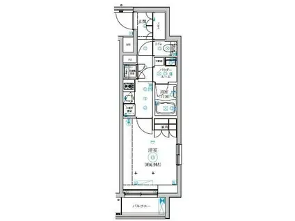 セジョリ武蔵小杉(1K/4階)の間取り写真
