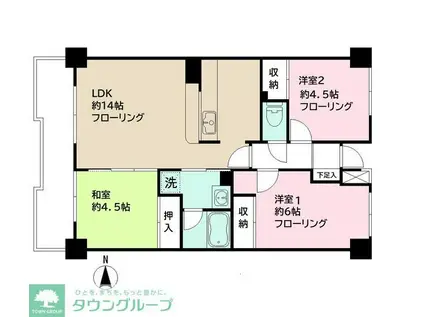 柏台グリーンヒルズ(3LDK/2階)の間取り写真