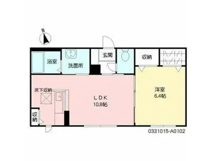 シャーメゾンS(1LDK/1階)の間取り写真