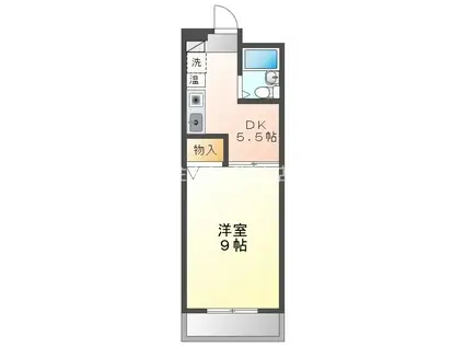 藤井マンション高倉(1DK/3階)の間取り写真