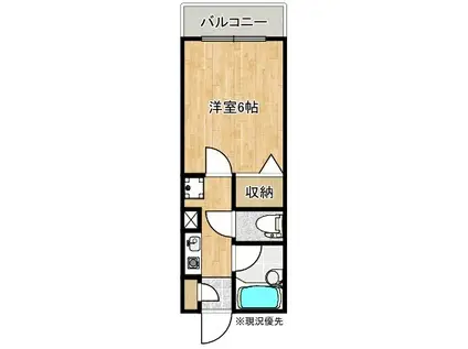 オースタム742(1K/2階)の間取り写真