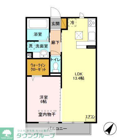 本郷の杜マルン(1LDK/1階)の間取り写真