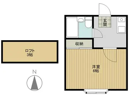 PATIO22(ワンルーム/2階)の間取り写真