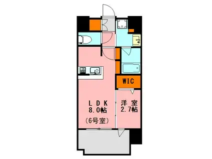 LANDIC BAY FIELD(1LDK/12階)の間取り写真