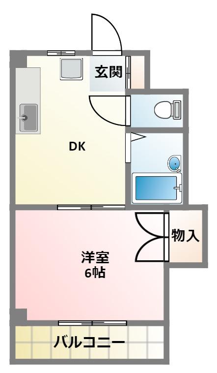 ヒルハイツ日吉(1DK/1階)の間取り写真