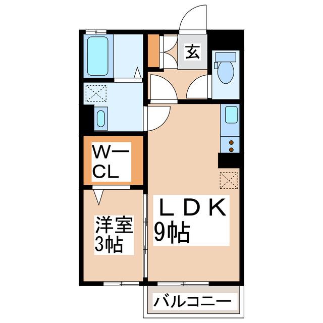 モナリエ池田(1LDK/2階)の間取り写真