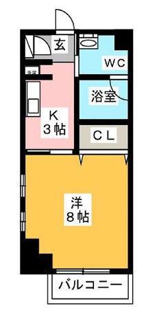 TRUST VALUE麻布十番(1K/5階)の間取り写真