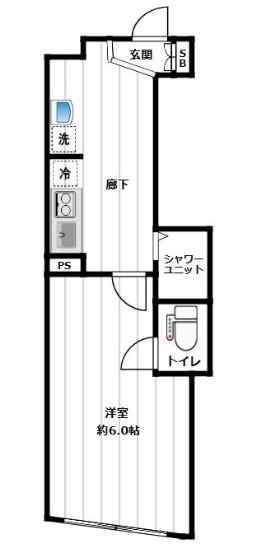 LATIAS高田馬場(1K/4階)の間取り写真