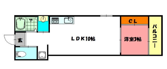 LUMINART明石(1LDK/3階)の間取り写真