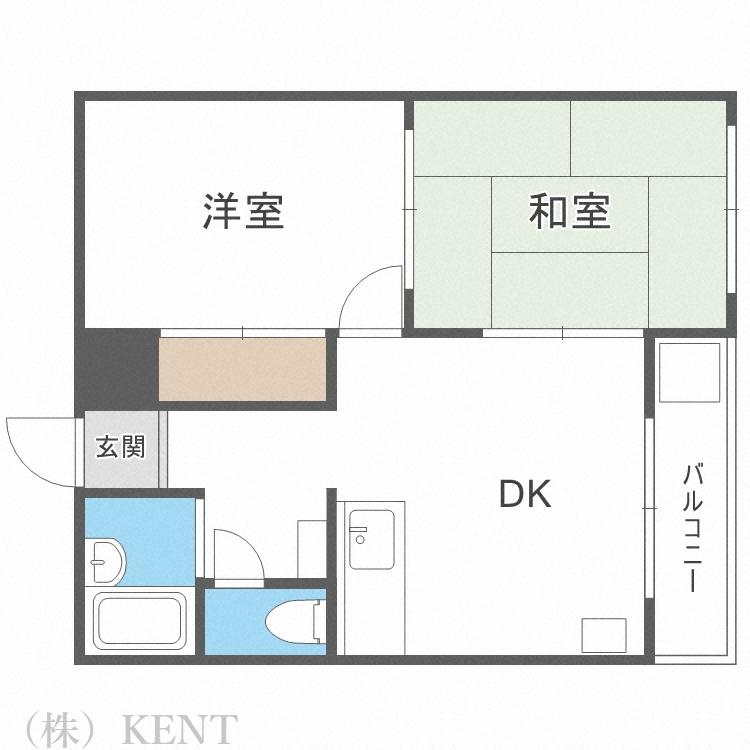 サンシャイン琴似(2LDK/3階)の間取り写真