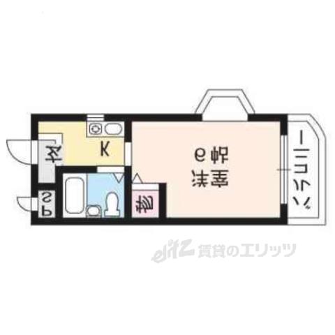 CASA瑞(1K/2階)の間取り写真