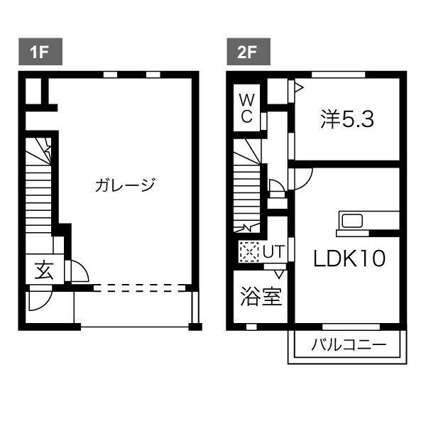 ETERFORT A棟(1LDK/1階)の間取り写真