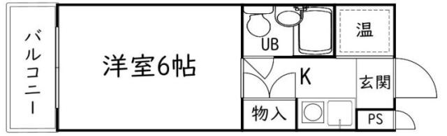 城北パーソナルハイツ(ワンルーム/2階)の間取り写真